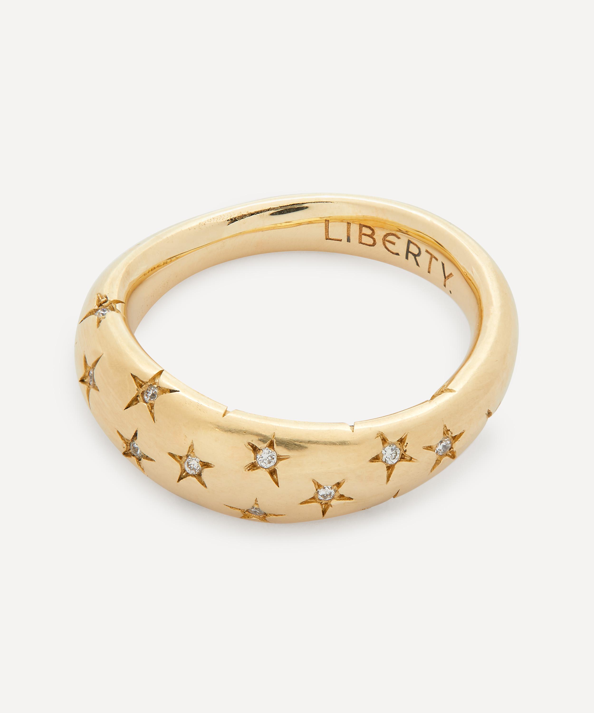 Liberty - 18ct Gold Handmade Ianthe Star Diamond Ring image number 2