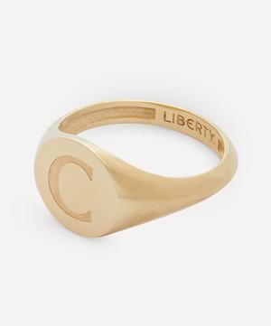 Liberty - 9ct Gold Initial Liberty Signet Ring - C image number 2