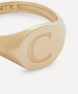 Liberty - 9ct Gold Initial Liberty Signet Ring - C image number 3