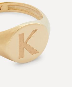 Liberty - 9ct Gold Initial Liberty Signet Ring - K image number 3