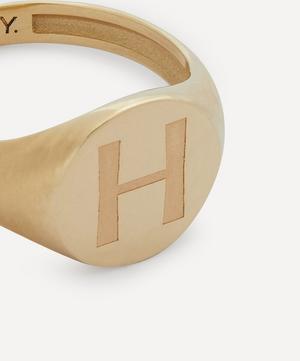 Liberty - 9ct Gold Initial Liberty Signet Ring - H image number 3