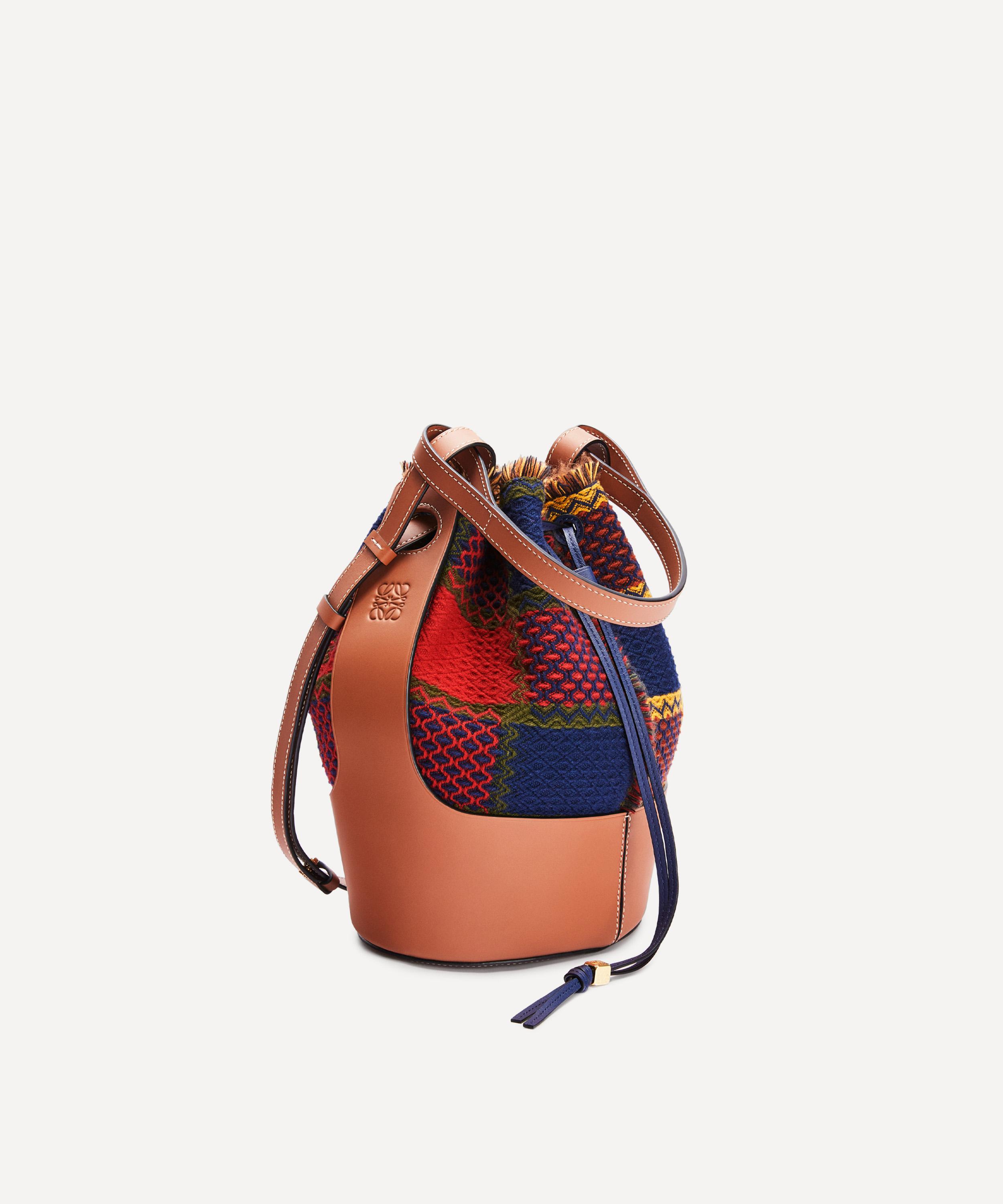 Loewe - Balloon Tartan Leather Bucket Bag image number 2