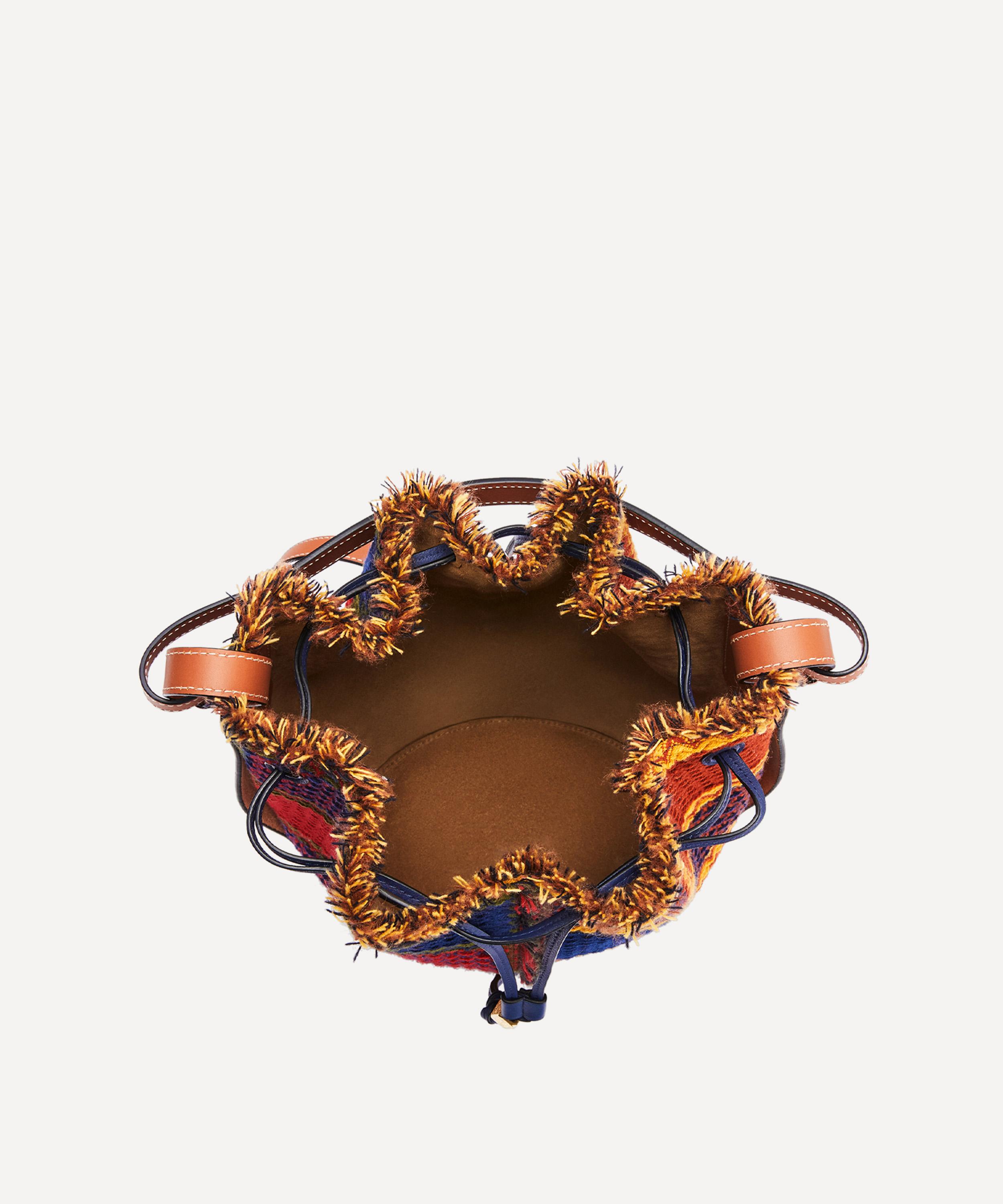 Loewe - Balloon Tartan Leather Bucket Bag image number 4