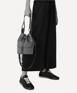 Loewe - Small Balloon Leather and Canvas Bucket Bag image number 1