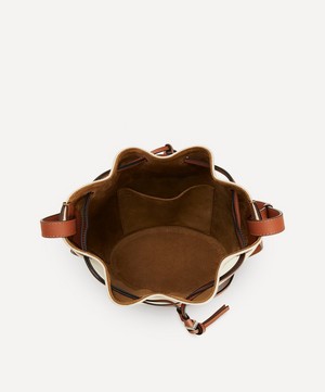 Loewe - Small Balloon Leather and Canvas Bucket Bag image number 4