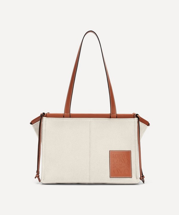 Loewe - Cushion Canvas and Leather Tote Bag image number null