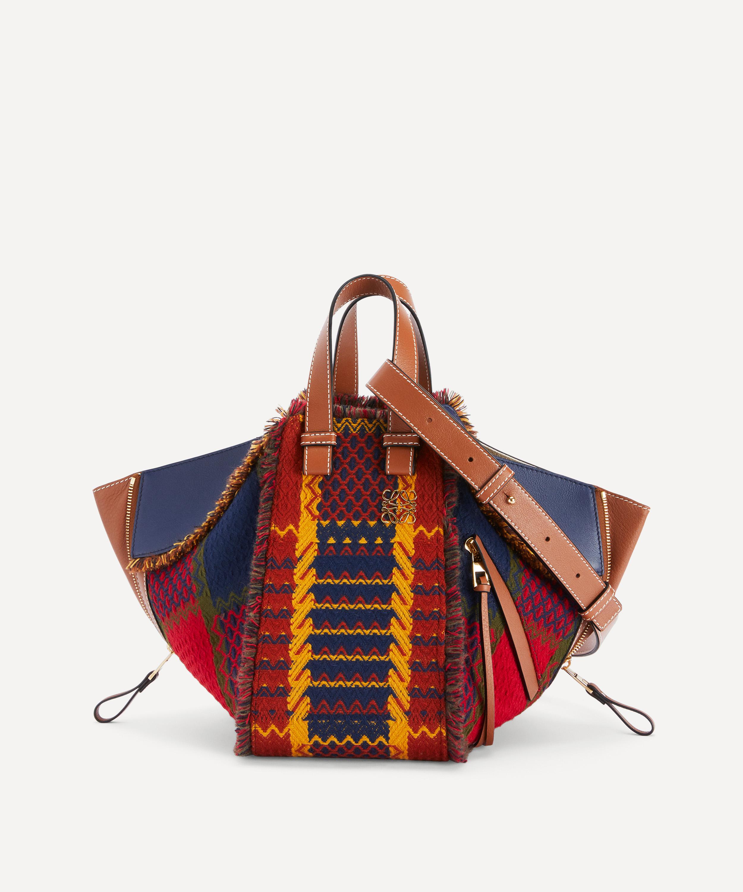 Loewe - Small Hammock Leather and Tartan Bag image number 0
