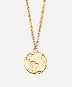 Astley Clarke - Gold Plated Vermeil Silver Biography Earth Pendant Necklace image number 0
