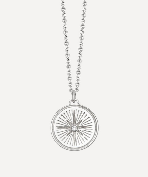 Astley Clarke - Celestial Compass White Sapphire Pendant Necklace image number null