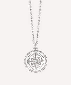 Astley Clarke - Celestial Compass White Sapphire Pendant Necklace image number 0
