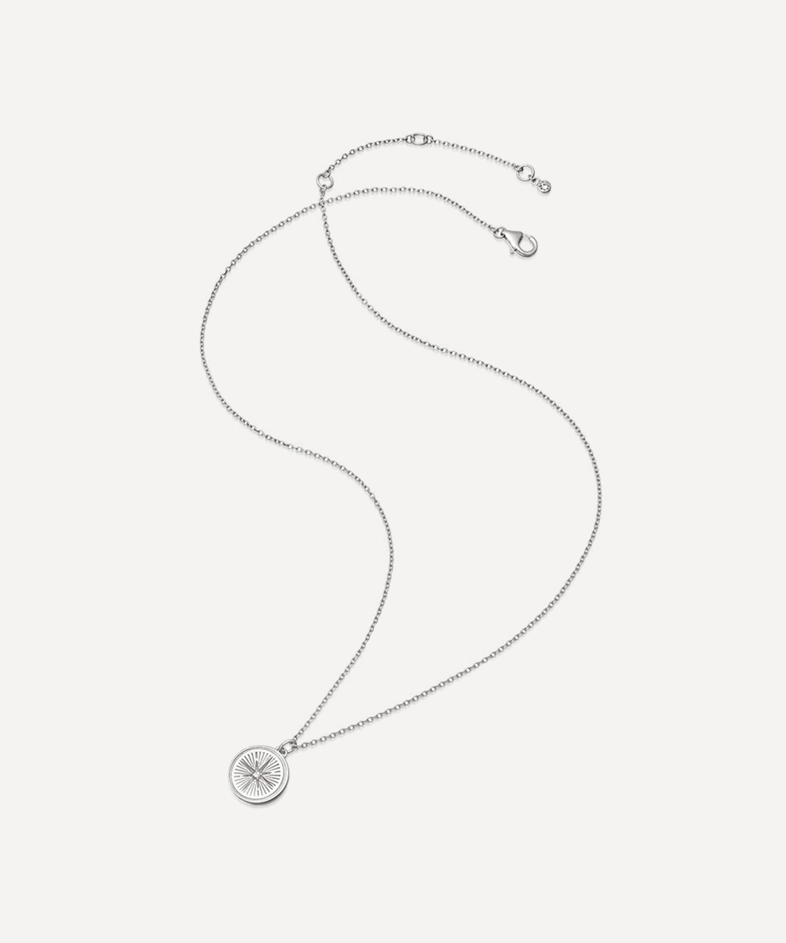 Astley Clarke - Celestial Compass White Sapphire Pendant Necklace image number 2