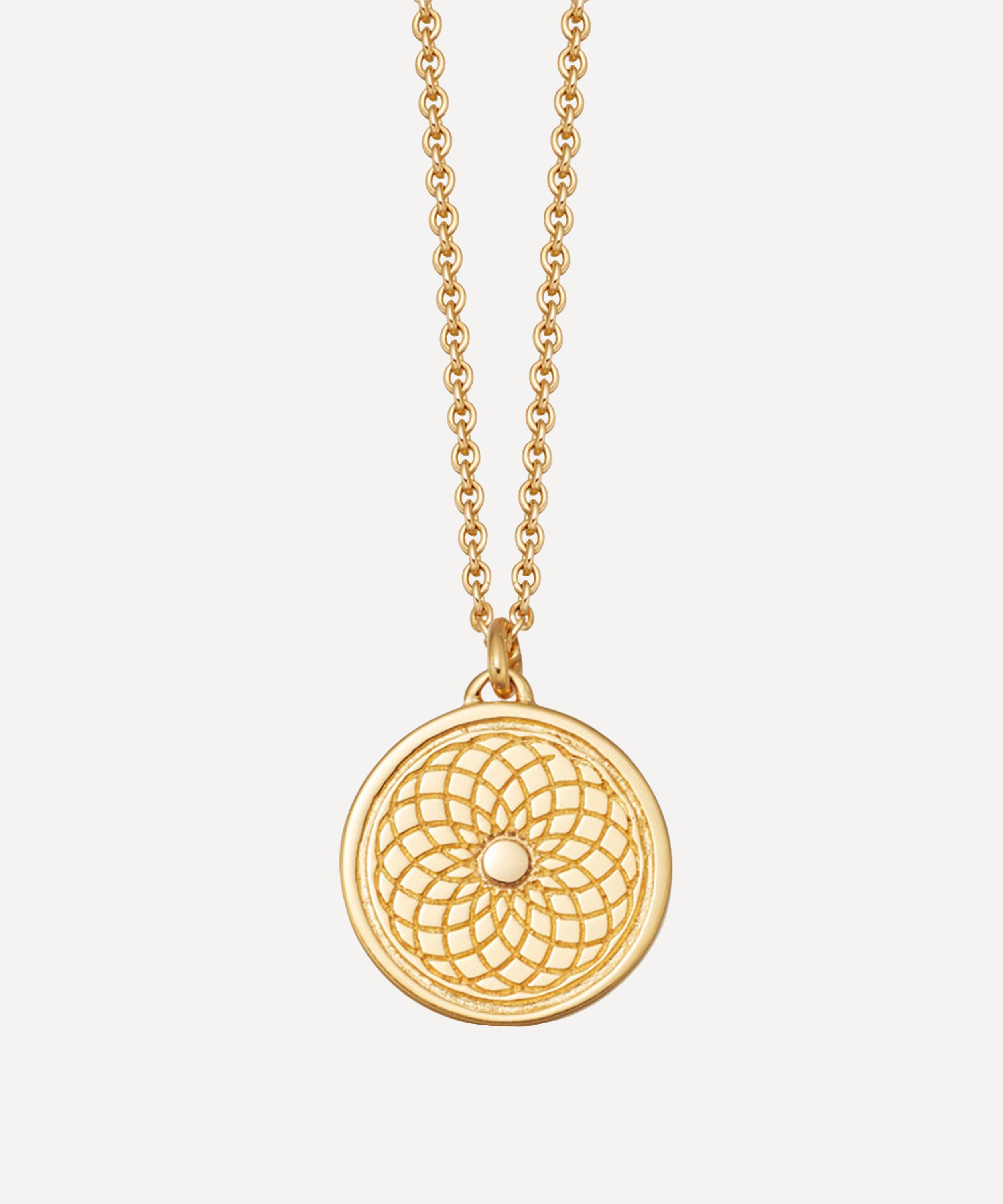 Astley Clarke - Gold Plated Vermeil Silver Celestial Radial Pendant Necklace image number 0