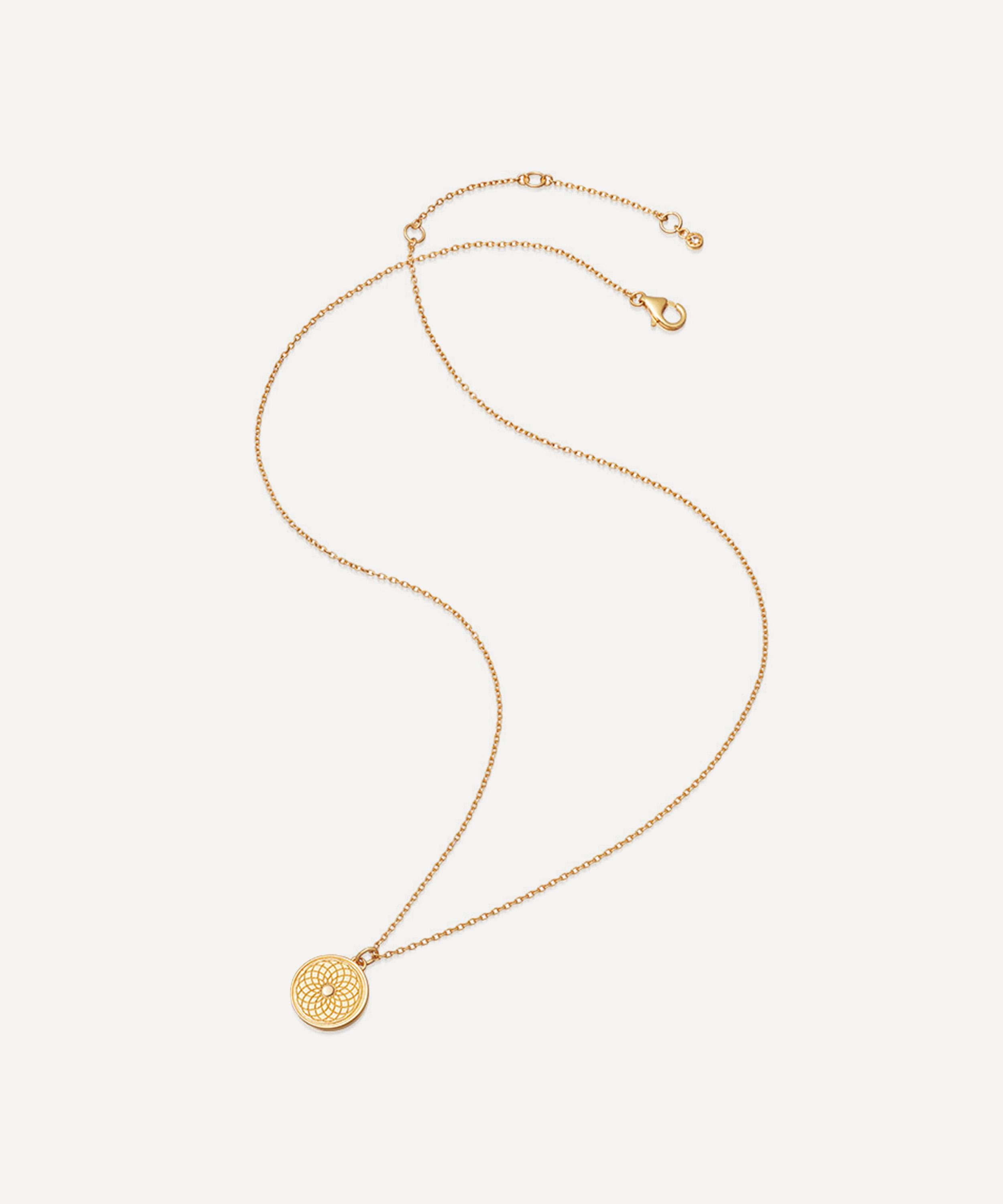 Astley Clarke - Gold Plated Vermeil Silver Celestial Radial Pendant Necklace image number 2