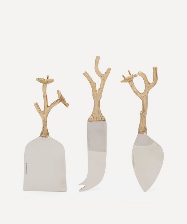 Doing Goods - Ava Blossom Cheese Knives Set of Three image number null