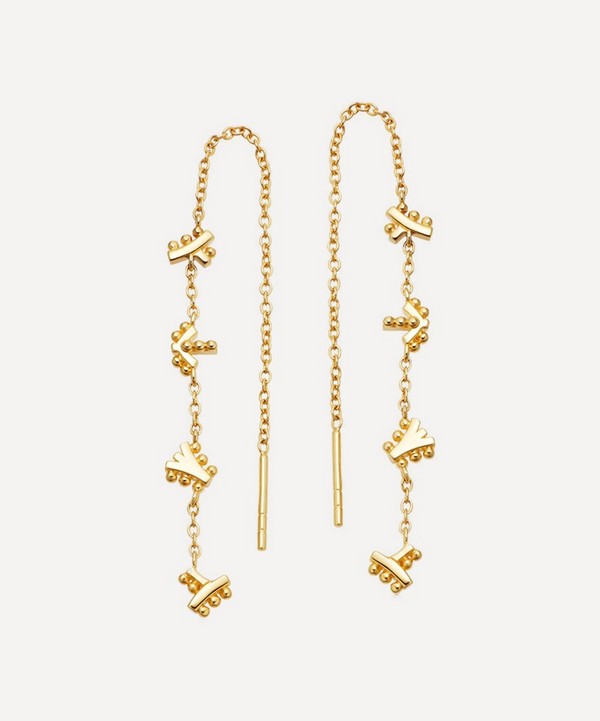 Astley Clarke - Gold Plated Vermeil Silver Solstice Chain Drop Earrings image number null
