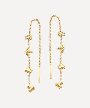 Astley Clarke - Gold Plated Vermeil Silver Solstice Chain Drop Earrings image number 0