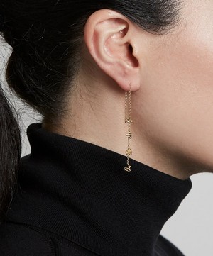 Astley Clarke - Gold Plated Vermeil Silver Solstice Chain Drop Earrings image number 1