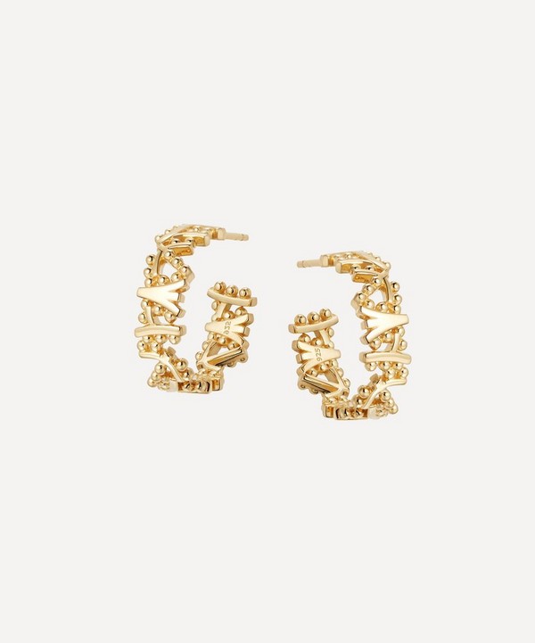 Astley Clarke - Gold Plated Vermeil Silver Solstice Hoop Earrings image number null