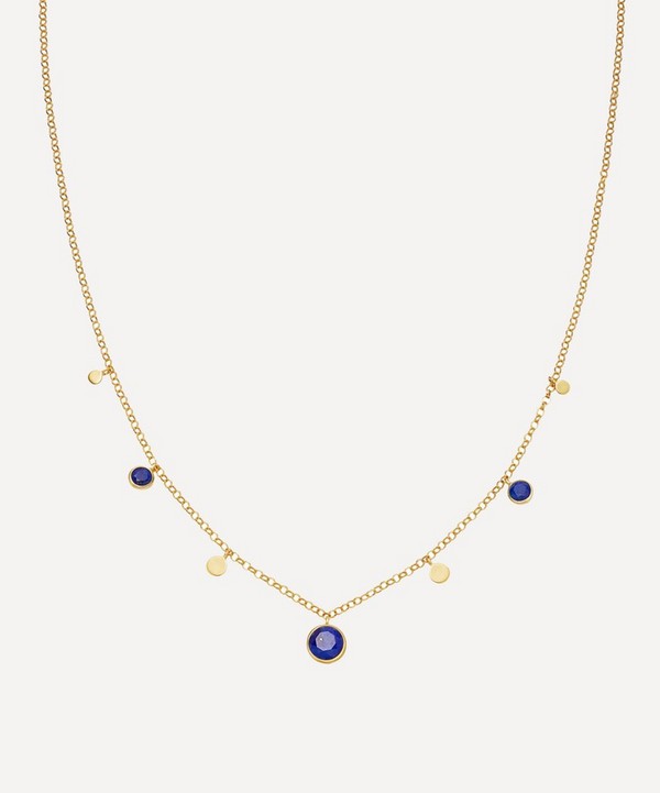 Astley Clarke - Gold Plated Vermeil Silver Stilla Droplet Lapis Lazuli Pendant Necklace image number null