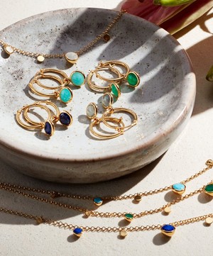 Astley Clarke - Gold Plated Vermeil Silver Stilla Droplet Lapis Lazuli Pendant Necklace image number 2