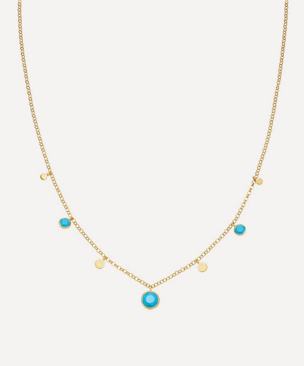 Astley Clarke - Gold Plated Vermeil Silver Stilla Droplet Turquoise Pendant Necklace image number null