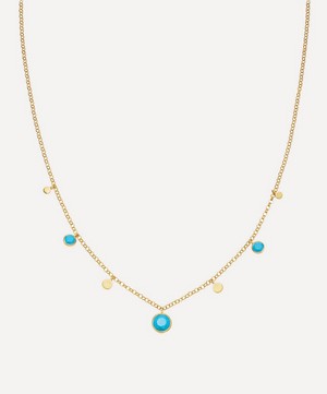 Astley Clarke - Gold Plated Vermeil Silver Stilla Droplet Turquoise Pendant Necklace image number 0