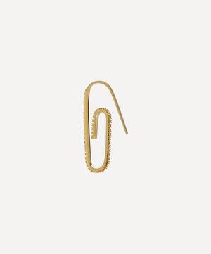 Gold Plated Vermeil Silver The Classic Pavé Crystal Paperclip Earring