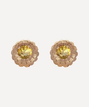 Kojis - Gold 1960s Citrine Clip-On Earrings image number 0