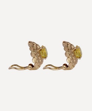 Kojis - Gold 1960s Citrine Clip-On Earrings image number 2
