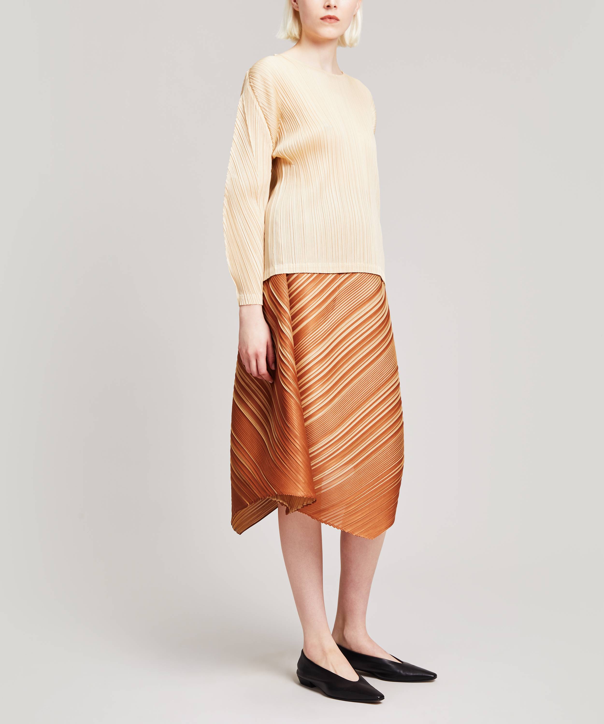 Pleats Please Issey Miyake Two-Tone Pleated Skirt | Liberty