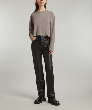 AGOLDE - 90’s Pinch Waist Leather Trousers image number 1