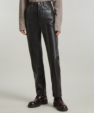 AGOLDE - 90’s Pinch Waist Leather Trousers image number 2