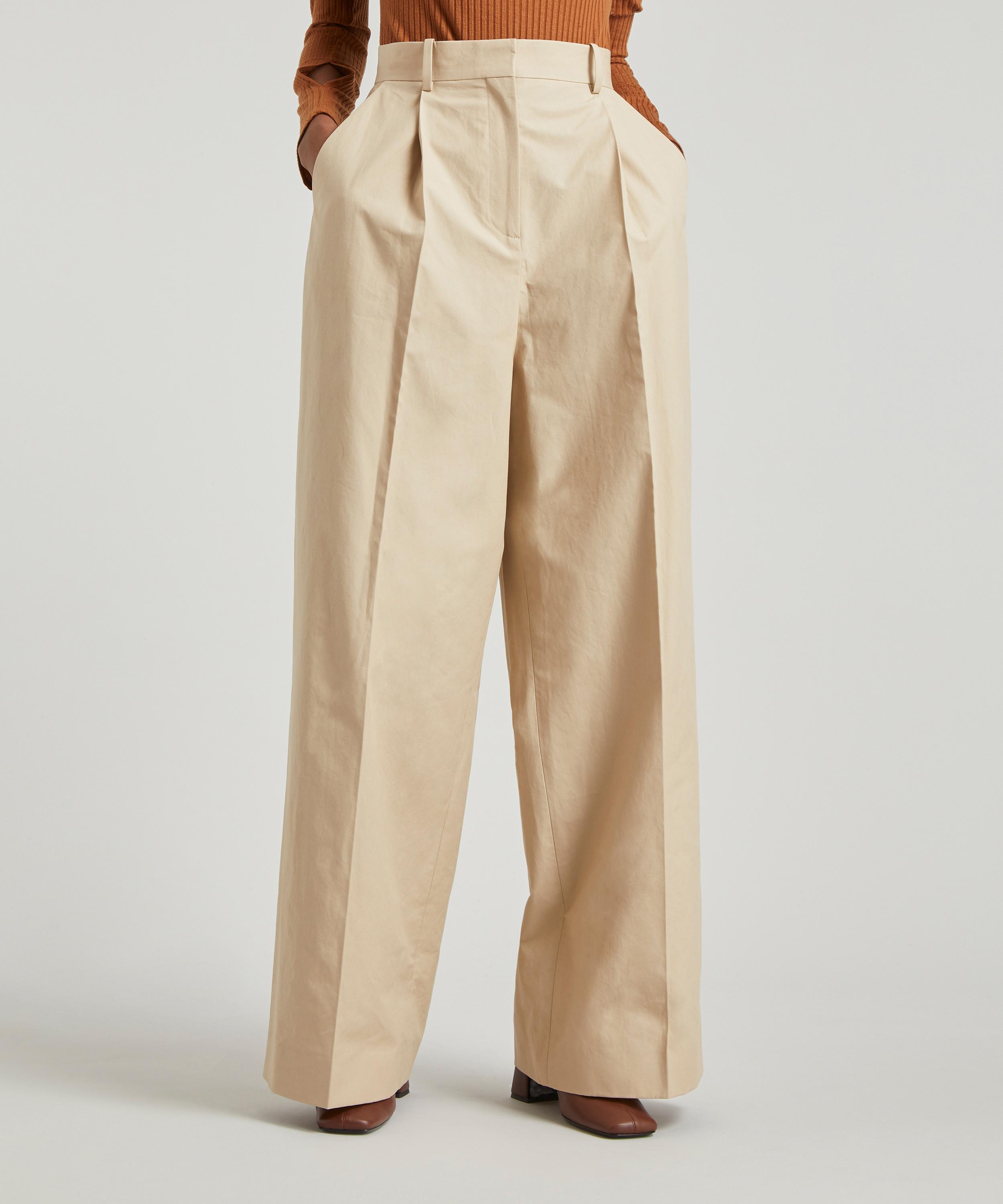LOEWE Oversize pleated trousers Beige