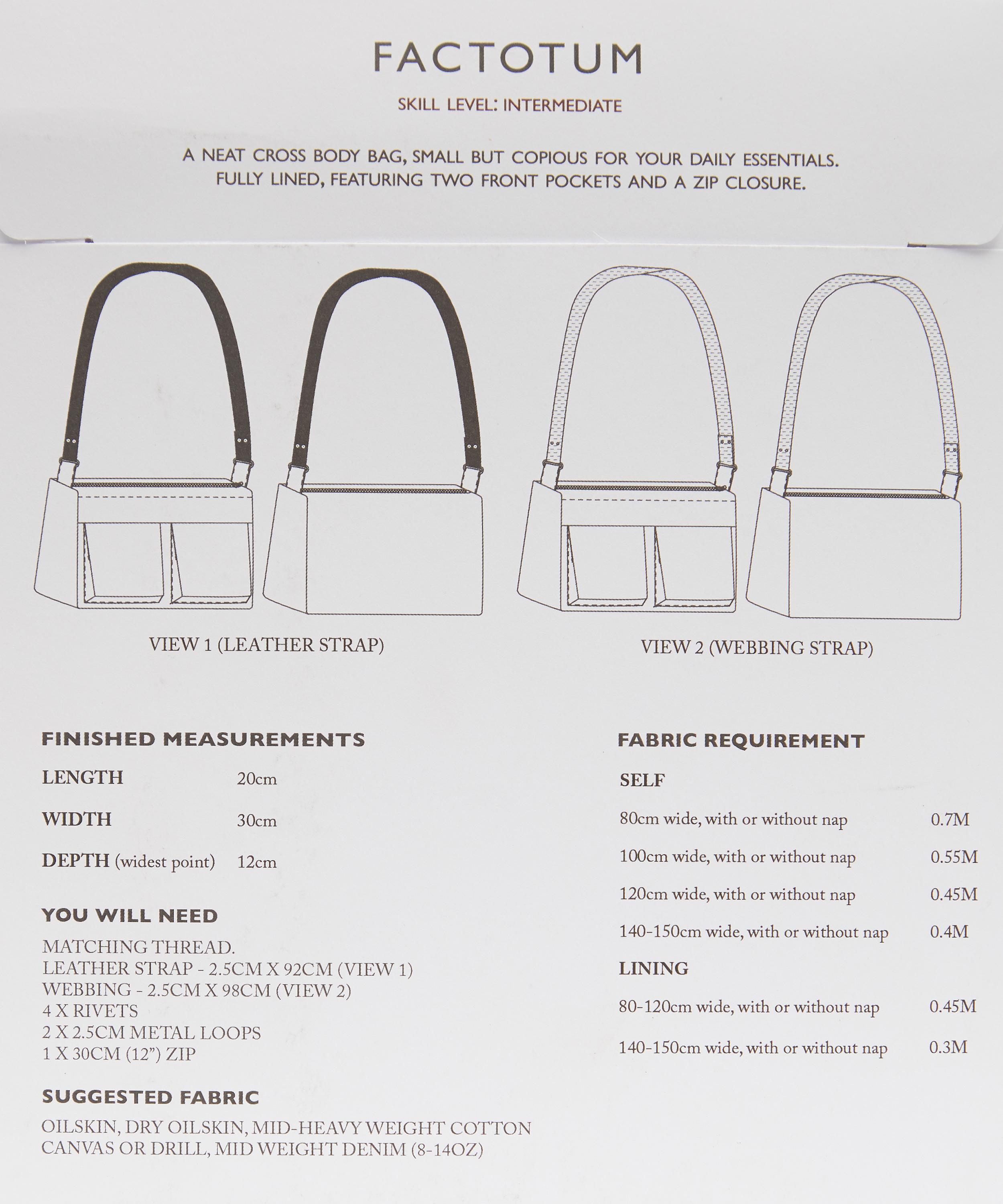 Merchant & Mills - The Factotum Bag Sewing Pattern image number 3