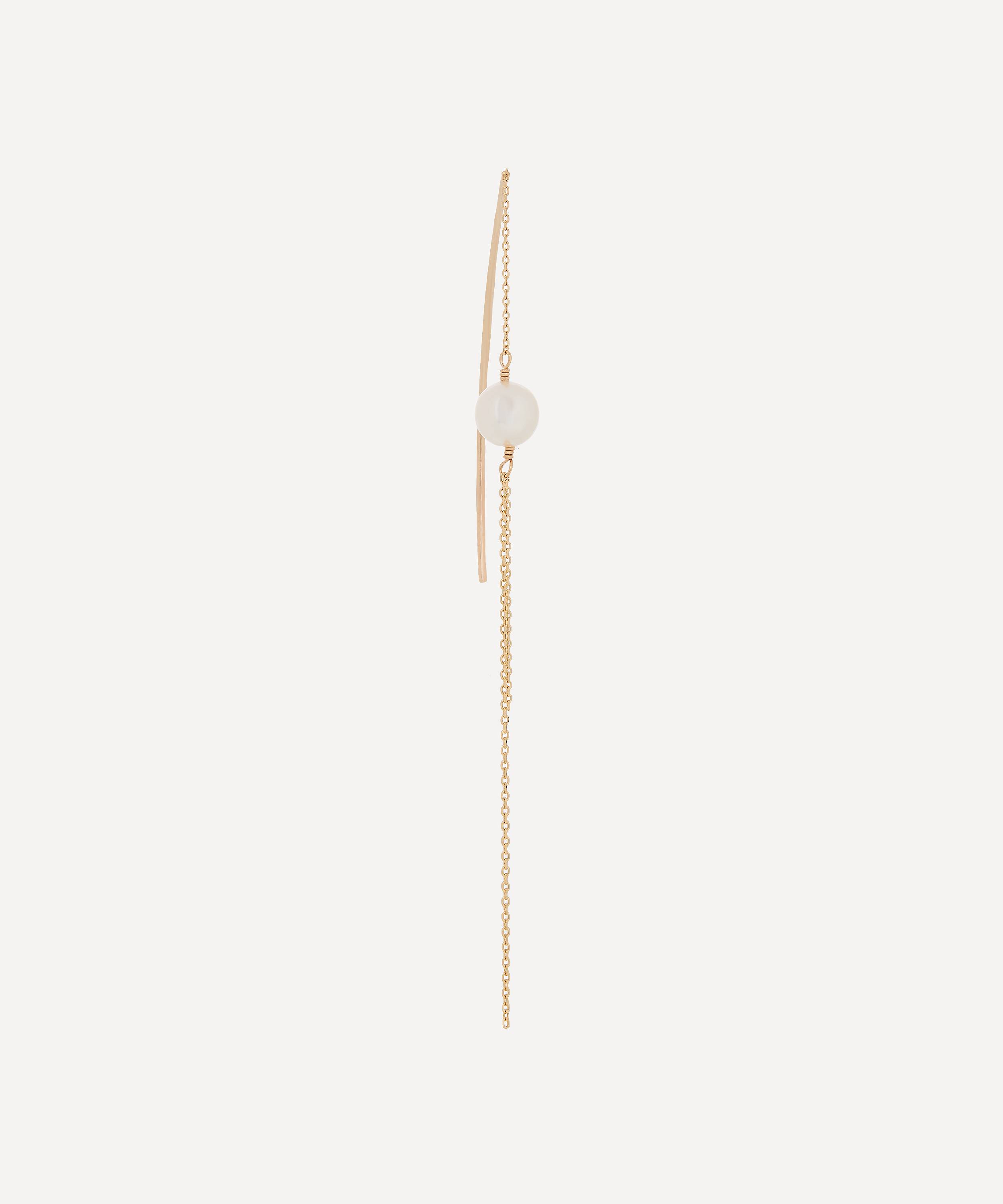 Hirotaka 10ct Gold Akoya Pearl Chain Drop Earring | Liberty