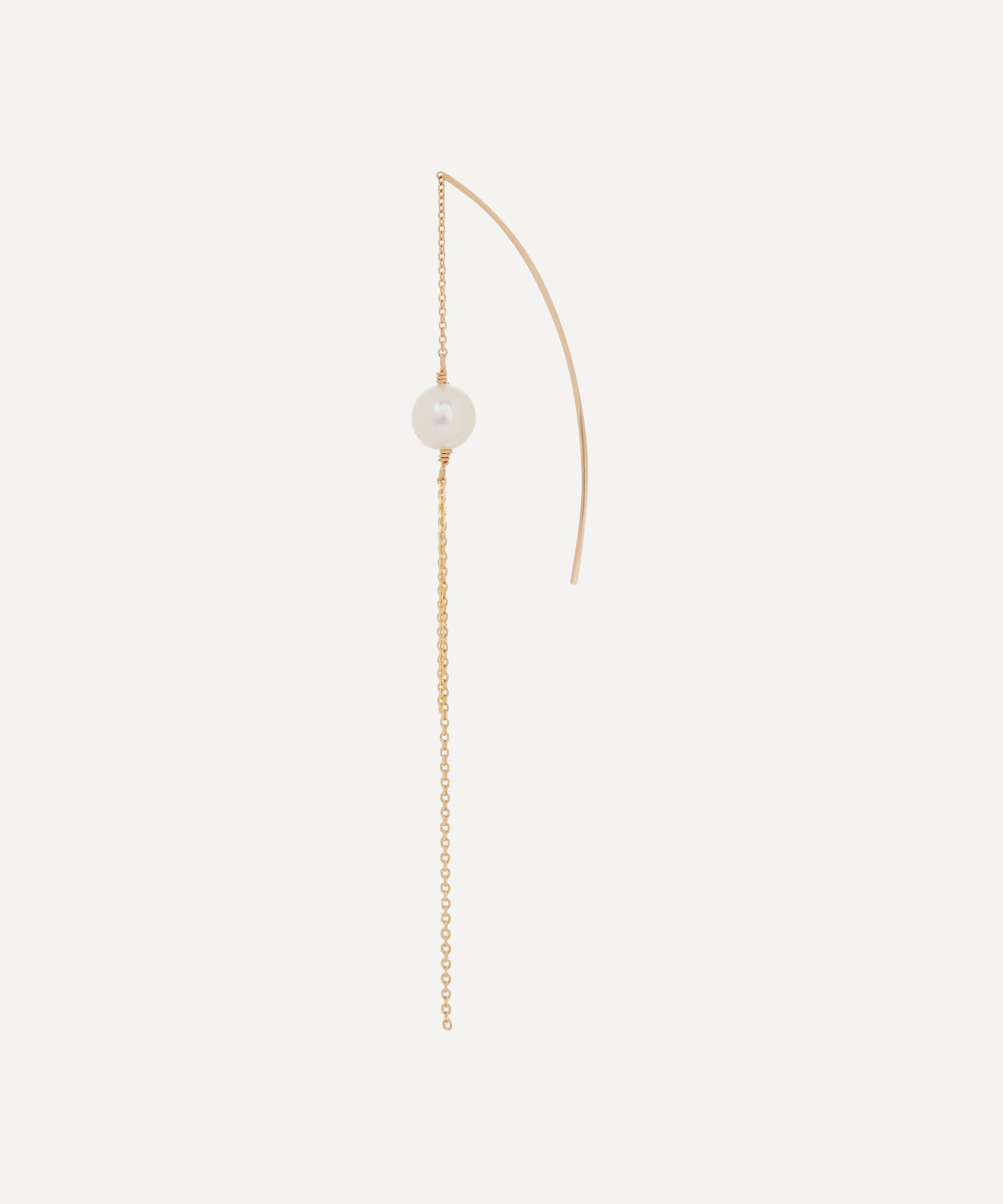 Hirotaka 10ct Gold Akoya Pearl Chain Drop Earring | Liberty