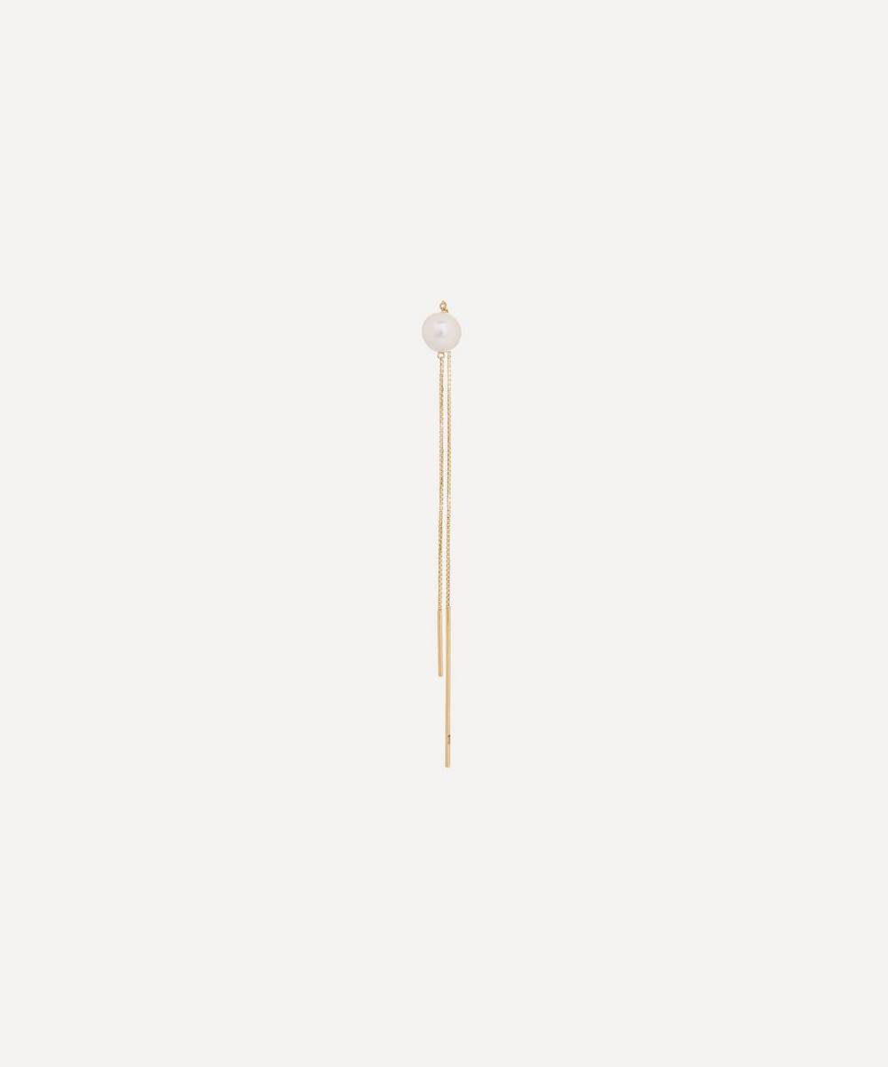 Hirotaka - 10ct Gold Akoya Pearl Chain Drop Earring
