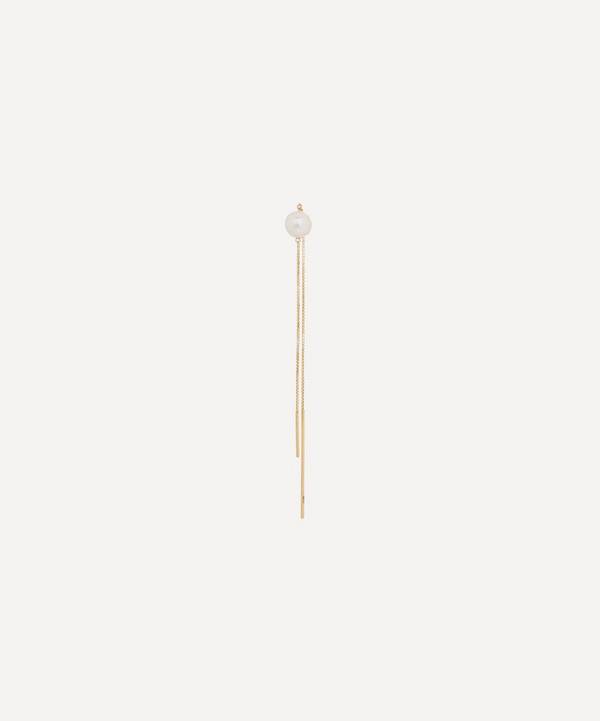 Hirotaka - 10ct Gold Akoya Pearl Chain Drop Earring image number 0