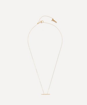 Hirotaka - 10ct Gold Trapeze Medium Diamond Pendant Necklace image number 2