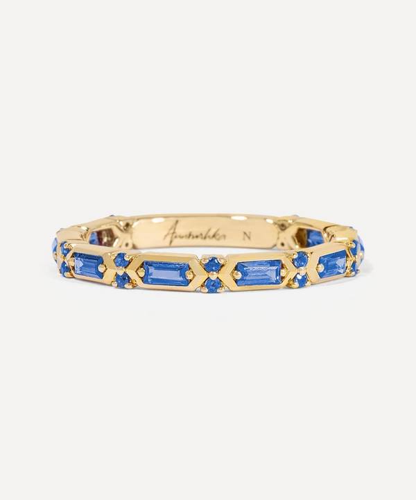 Annoushka - 18ct Gold Blue Sapphire Baguette Ring image number 0