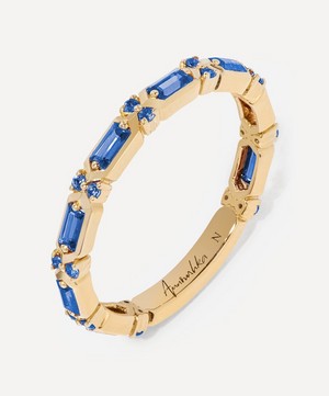 Annoushka - 18ct Gold Blue Sapphire Baguette Ring image number 2
