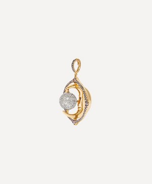 Annoushka - 18ct Gold Mythology Diamond Spinning Moon Charm image number 1