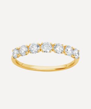 Dinny Hall - 14ct Gold Diamond Primrose Half Eternity Ring image number 0