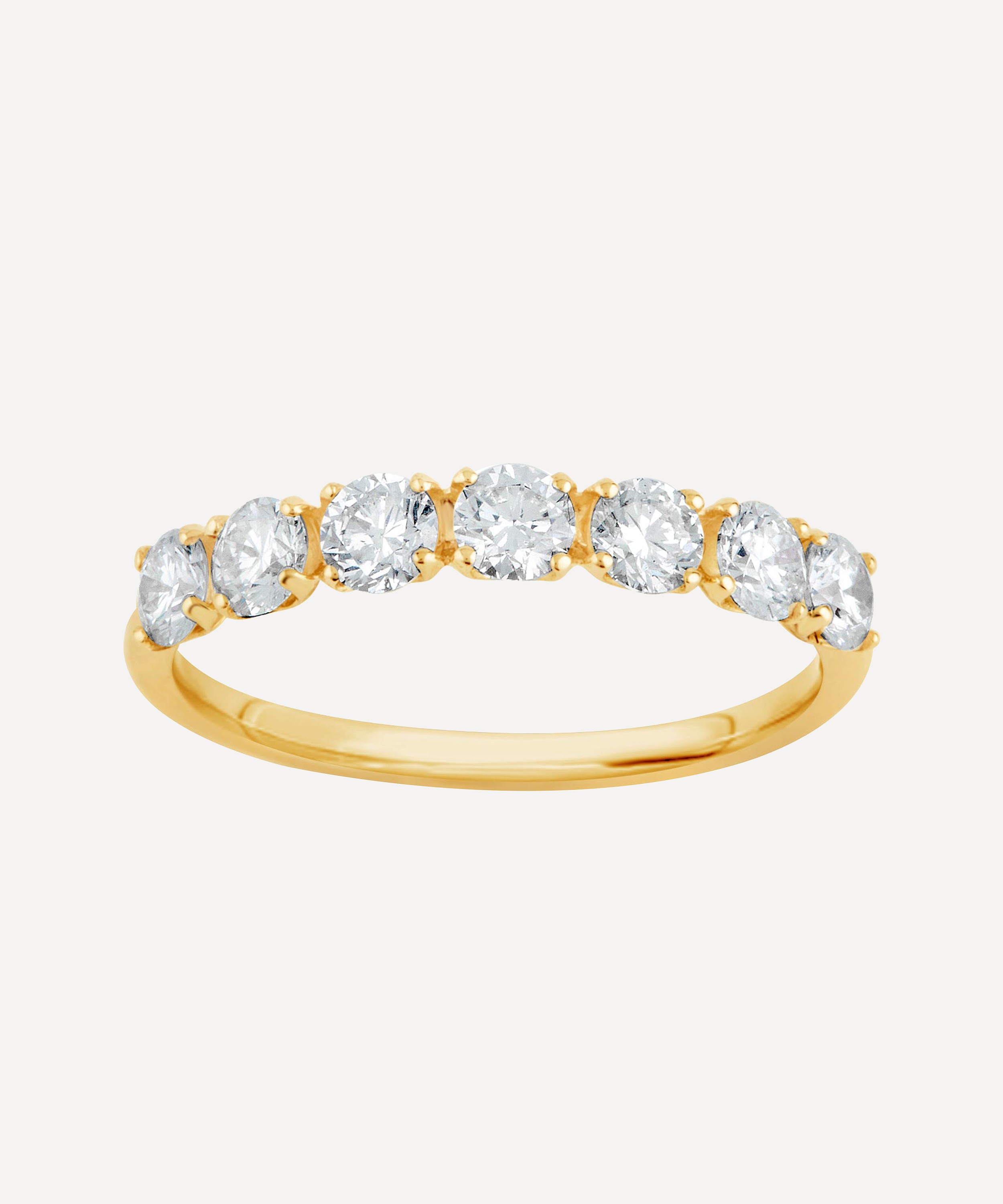 Dinny Hall - 14ct Gold Diamond Primrose Half Eternity Ring image number 0