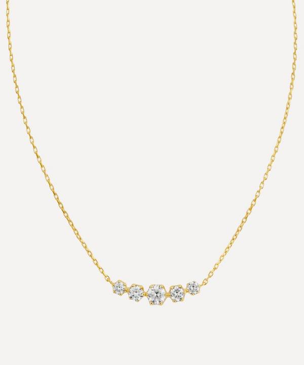 Dinny Hall - 14ct Gold Elyhara Diamond Scoop Pendant Necklace