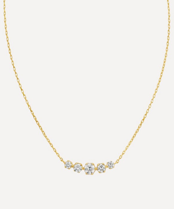 Dinny Hall - 14ct Gold Elyhara Diamond Scoop Pendant Necklace image number null