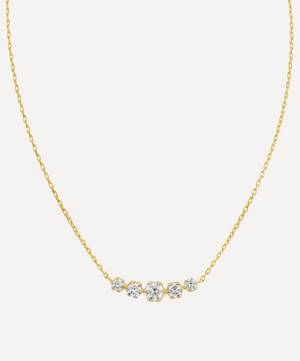 14ct Gold Elyhara Diamond Scoop Pendant Necklace