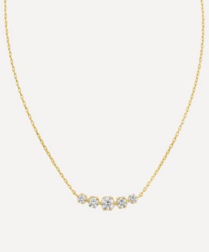 Dinny Hall - 14ct Gold Elyhara Diamond Scoop Pendant Necklace image number 0