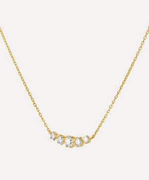 Dinny Hall - 14ct Gold Elyhara Diamond Scoop Pendant Necklace image number 2