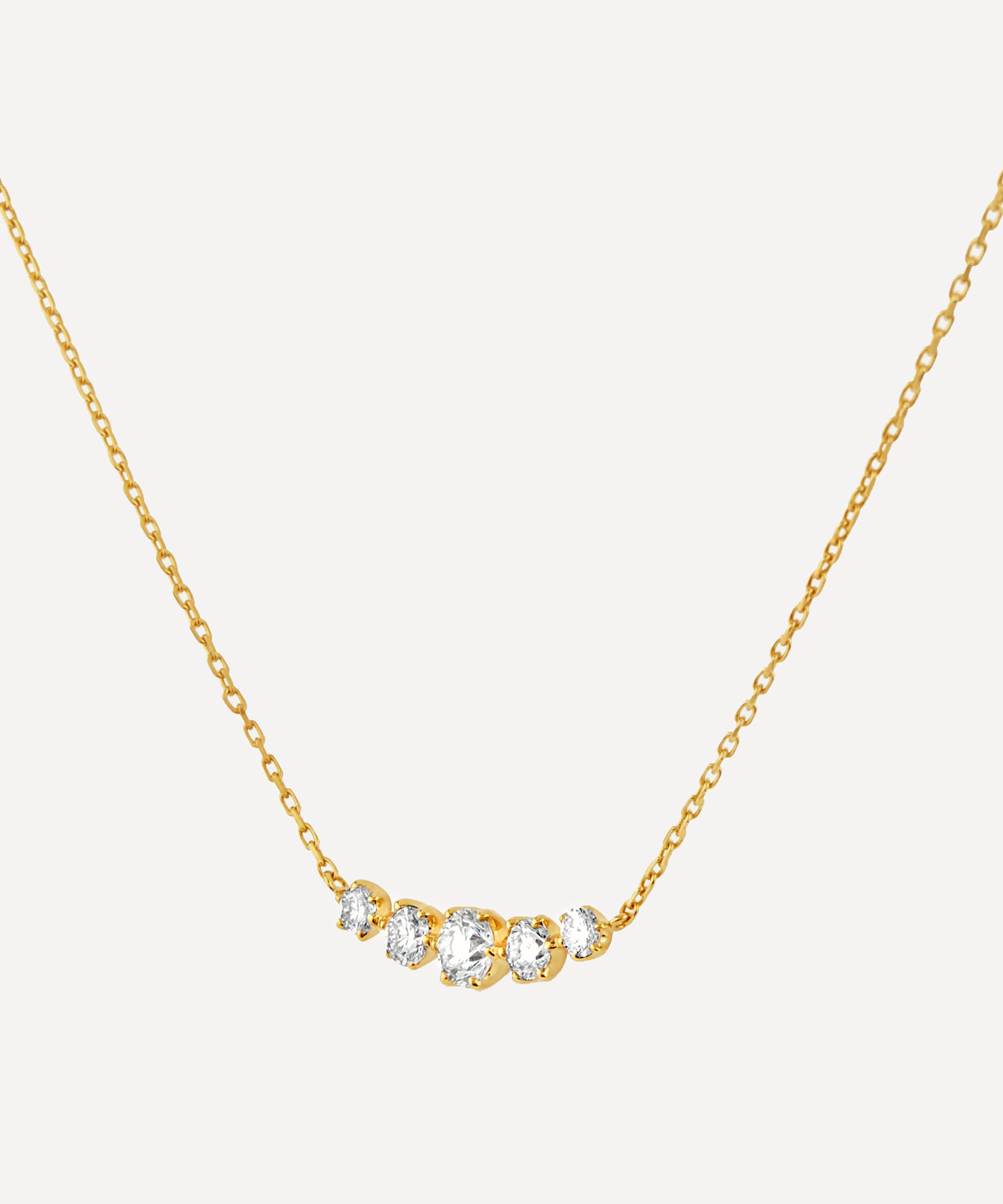 Dinny Hall - 14ct Gold Elyhara Diamond Scoop Pendant Necklace image number 2